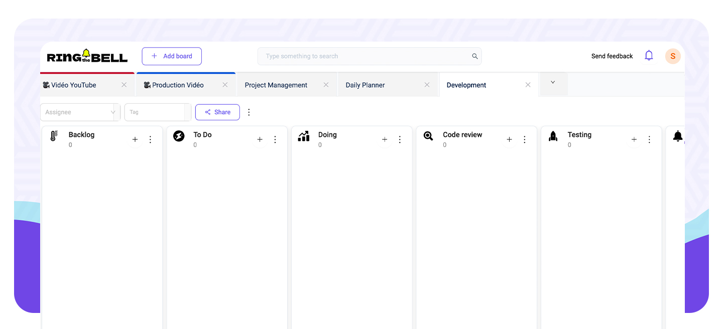 Kanban example development task