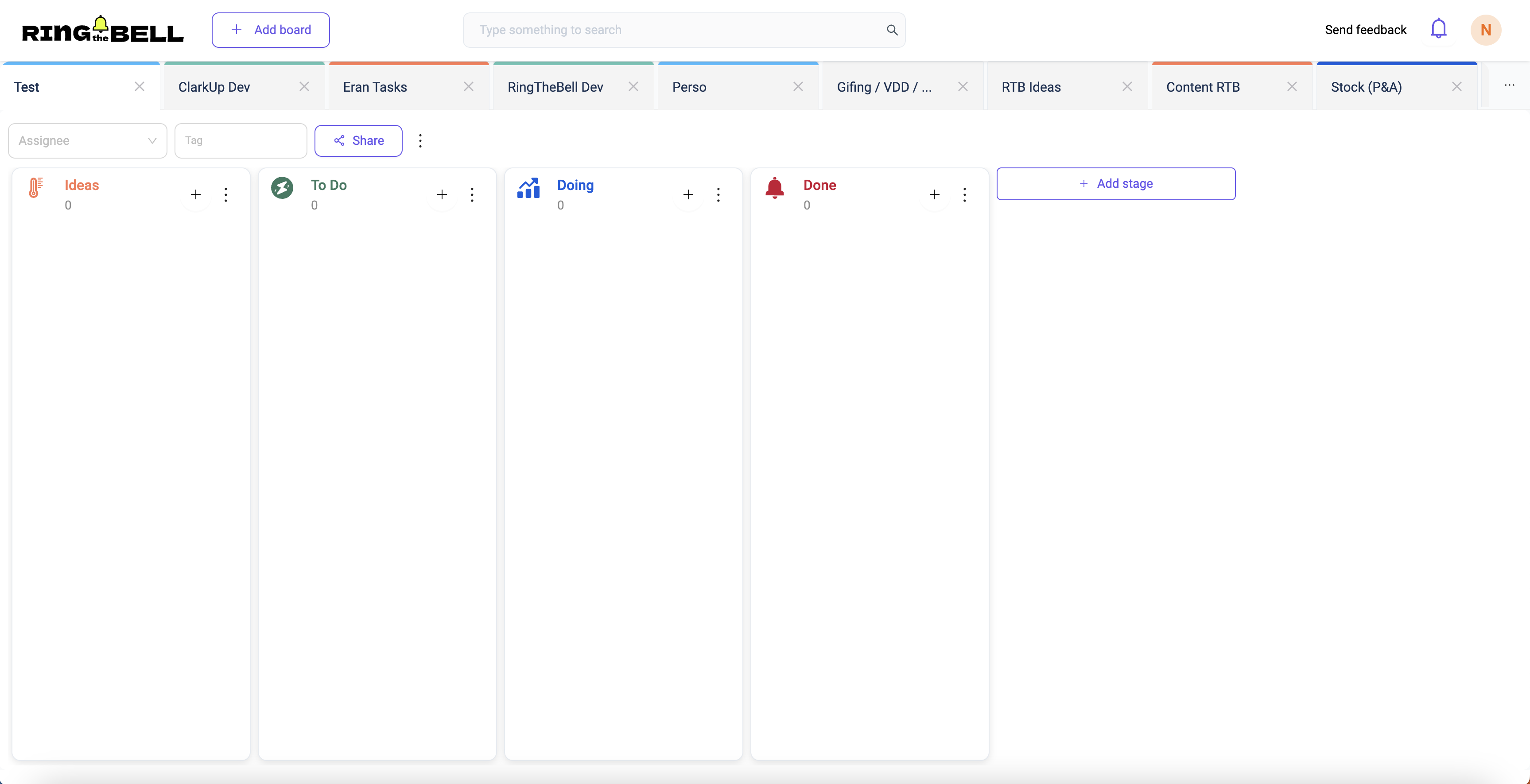 Kanban board example for task managment